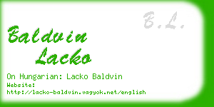 baldvin lacko business card